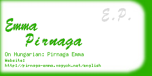 emma pirnaga business card